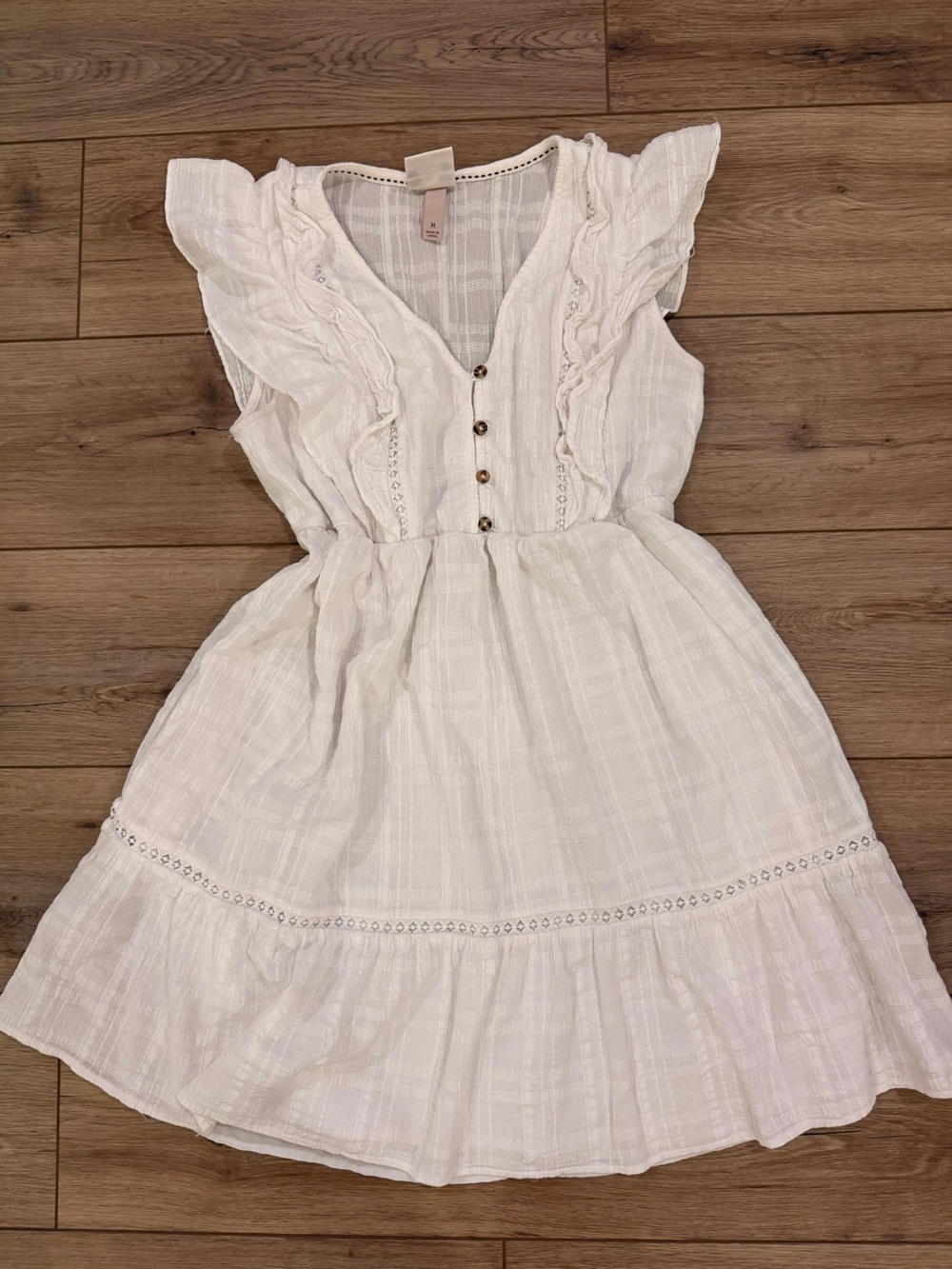 Knox Rose White Ruffled Mini Dress